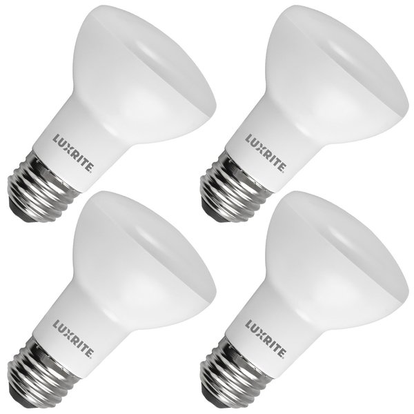Luxrite BR20 LED Light Bulbs 6.5W (45W Equivalent) 460LM 2700K Warm White Dimmable E26 Base 4-Pack LR31860-4PK